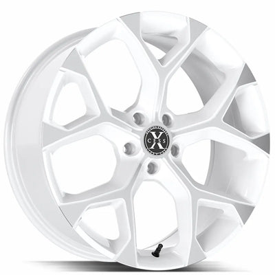 Xcess 5 Flake X05 White Machined wheel