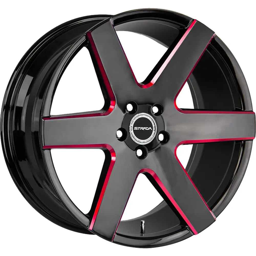 Strada Coda Black/Red wheel