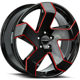 Strada Coltello Black/Red wheel