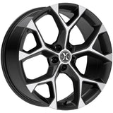 Xcess 5 Flake Black Machined wheel