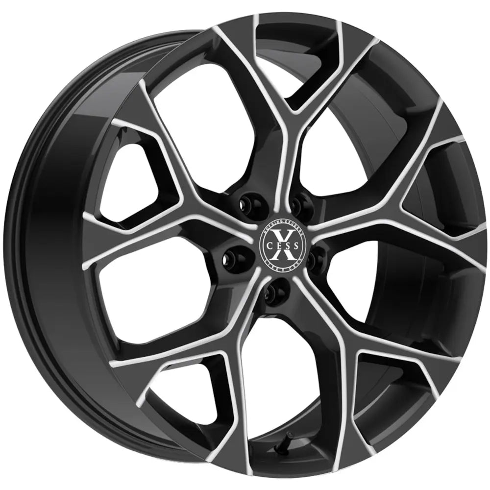 Xcess 5 Flake X05 Black Milled wheel