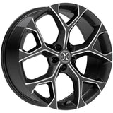 Xcess 5 Flake X05 Black Milled wheel