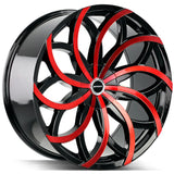Strada Huracan Black/Red wheel
