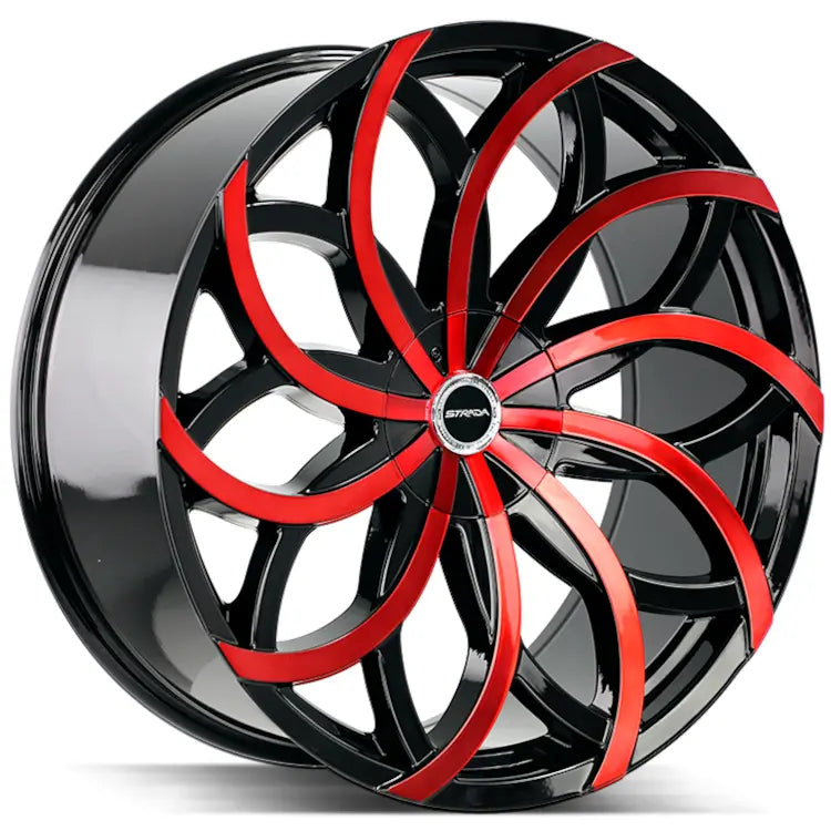 Strada Huracan Black/Red wheel