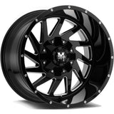 Off Road Monster M12 Black Milled wheel