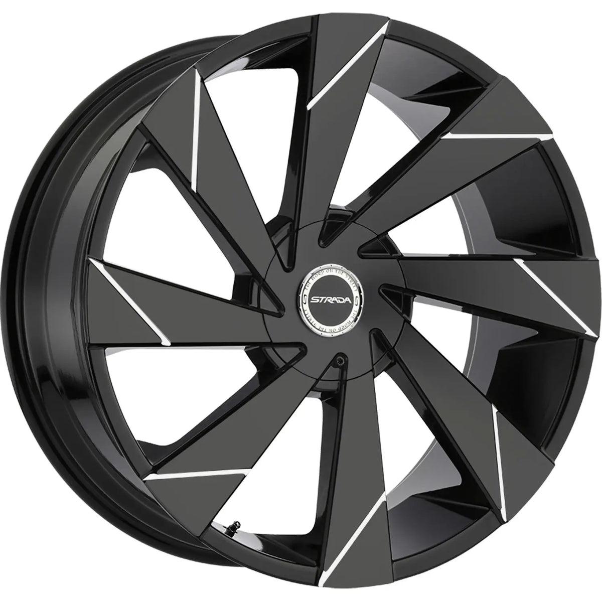 Strada Moto Black Milled wheel