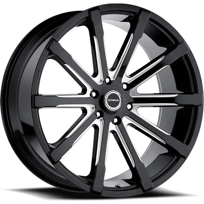 Strada Osso Black Milled wheel