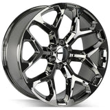 Strada Replicas Snowflake R176 Black Chrome wheel