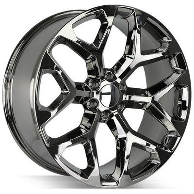 Strada Replicas Snowflake R176 Black Chrome wheel