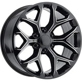 Strada Replicas GM Snowflake Replica Black Milled wheel