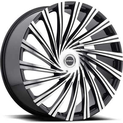 Strada Tornado Black Machined wheel