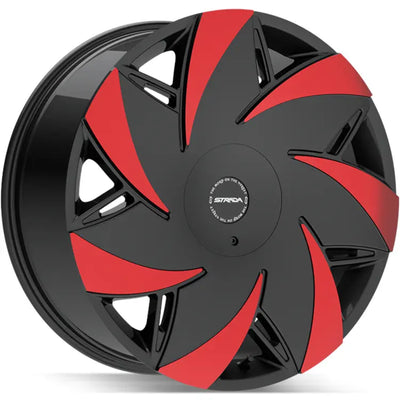Strada Turbina Black/Red wheel