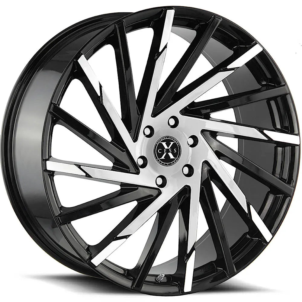Xcess X02 Black Machined wheel