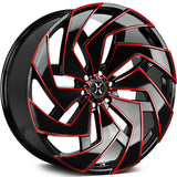 Xcess X04 Black/Red wheel