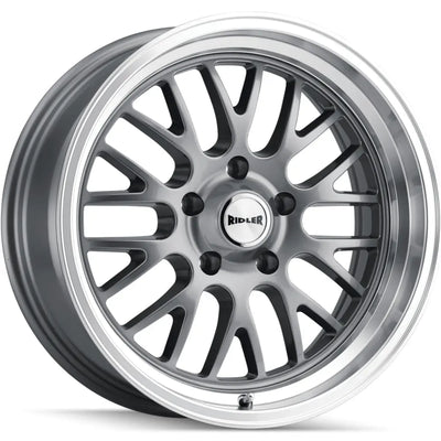 Ridler Style 607 Gray with a Machined wheel
