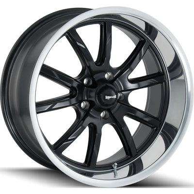 Ridler 650 Matte Black Polished wheel