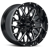 Hardrock Offroad Bomber H714 Gloss Black Milled wheel
