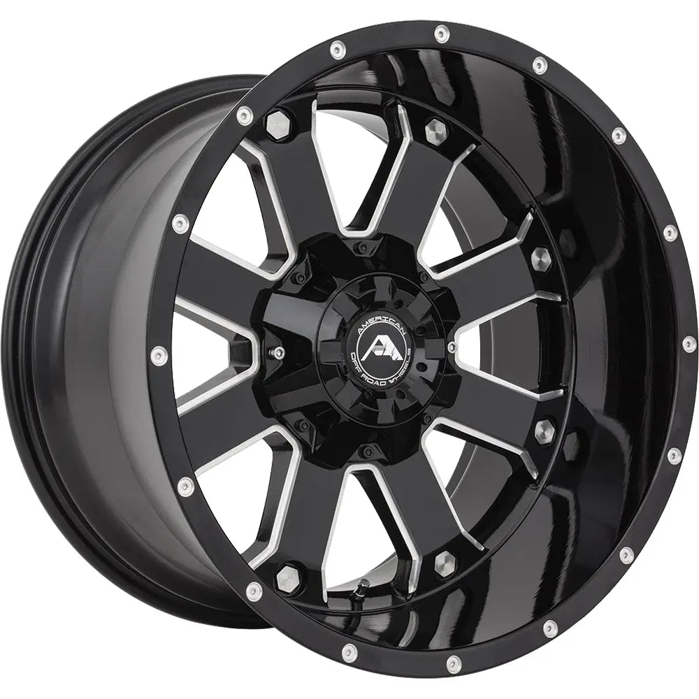 American Off-Road A108 Machined/Milled/Black wheel