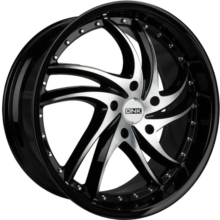 DNK 704 Black Machined wheel
