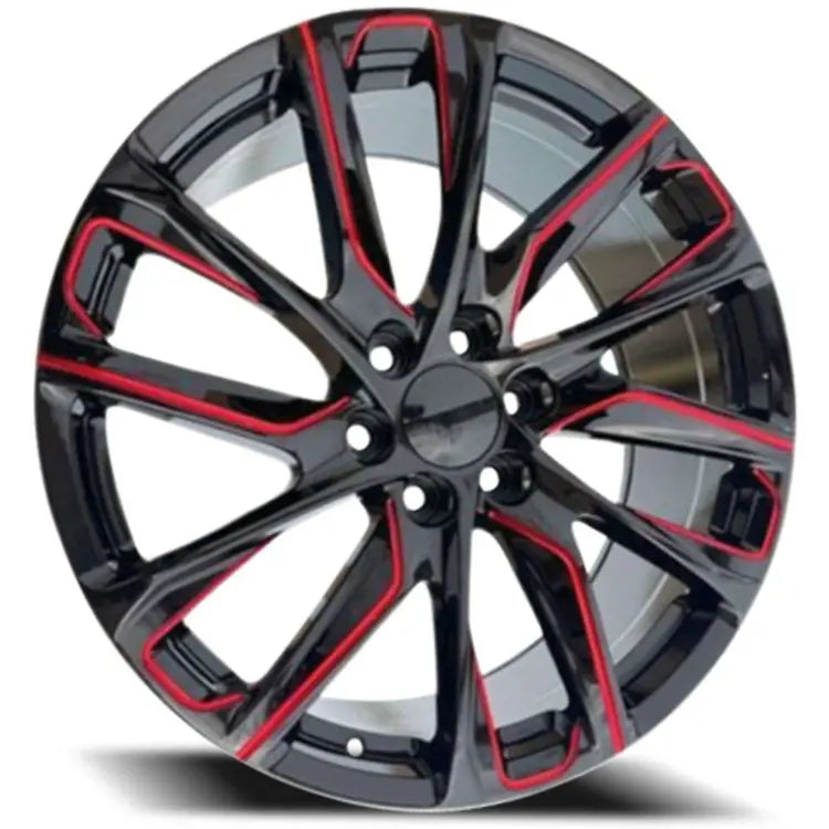 OE Replica Wheels Cadillac Escalade 12 Spoke Black Red wheel