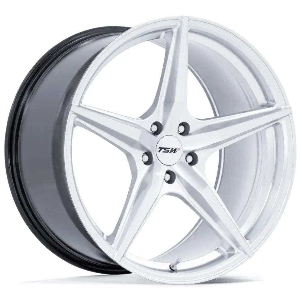 TSW Esprit Silver Machined wheel