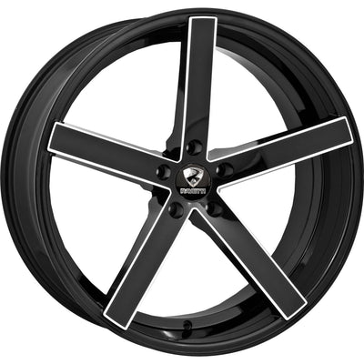 Ravetti M1 Black Milled wheel