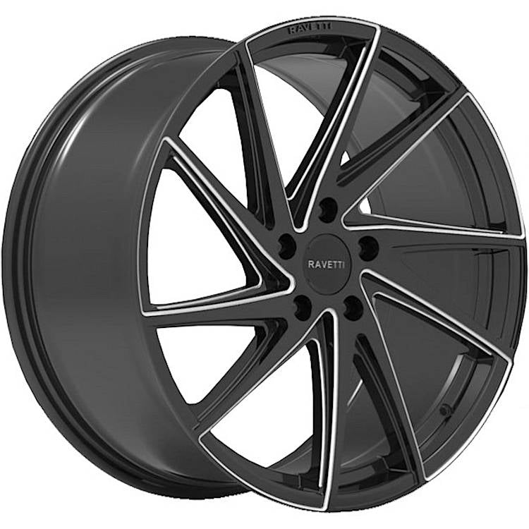 Ravetti M10 Black Milled Wheel