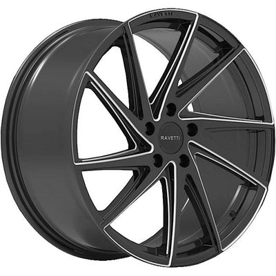 Ravetti M10 Black Milled Wheel