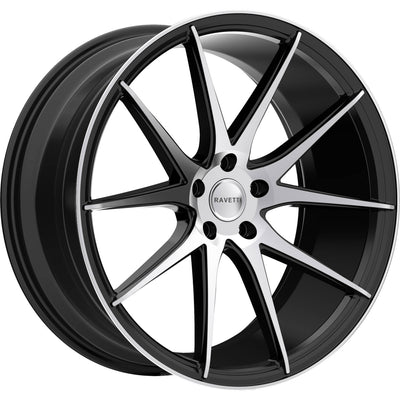 Ravetti M11 Black Machined Wheel