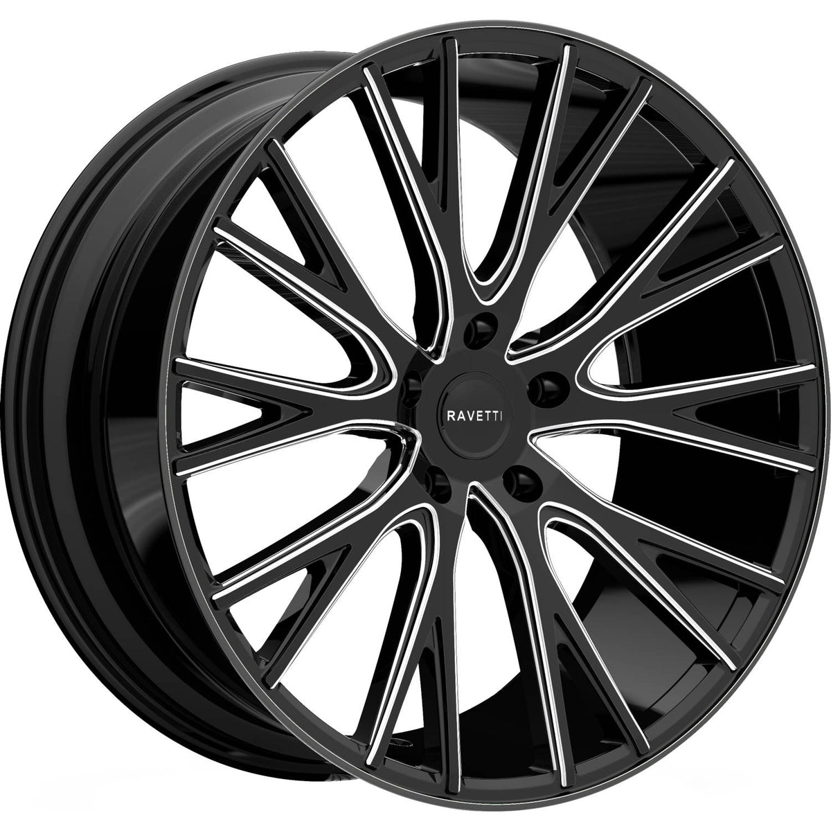 Ravetti M12 Black Milled Wheel