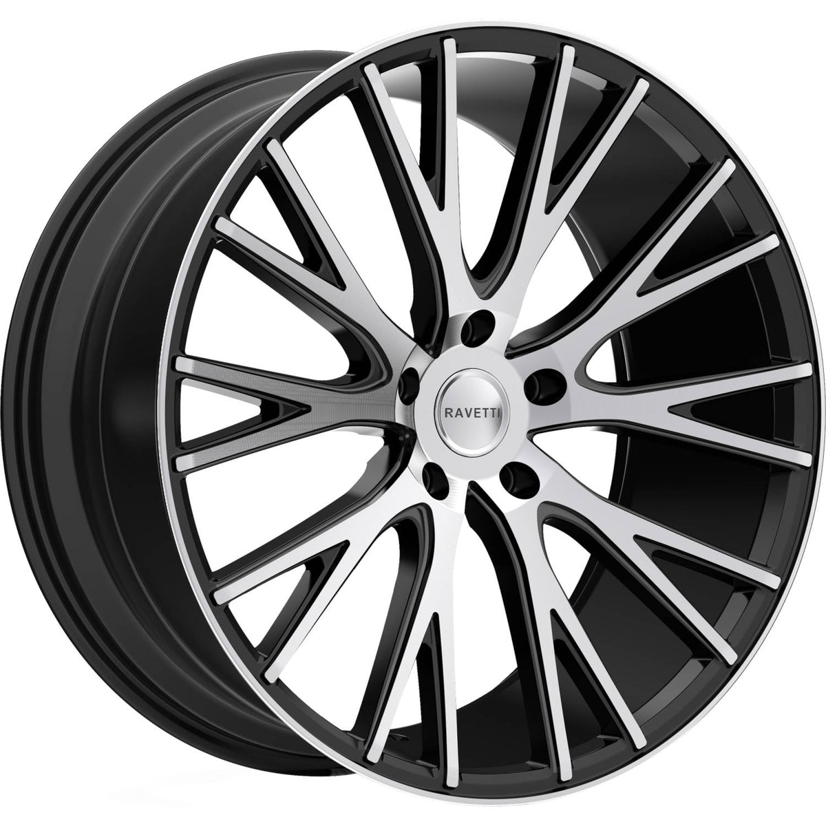 Ravetti M12 Black Machined Wheel