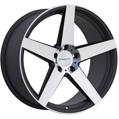Ravetti M13 Black Machined Wheel