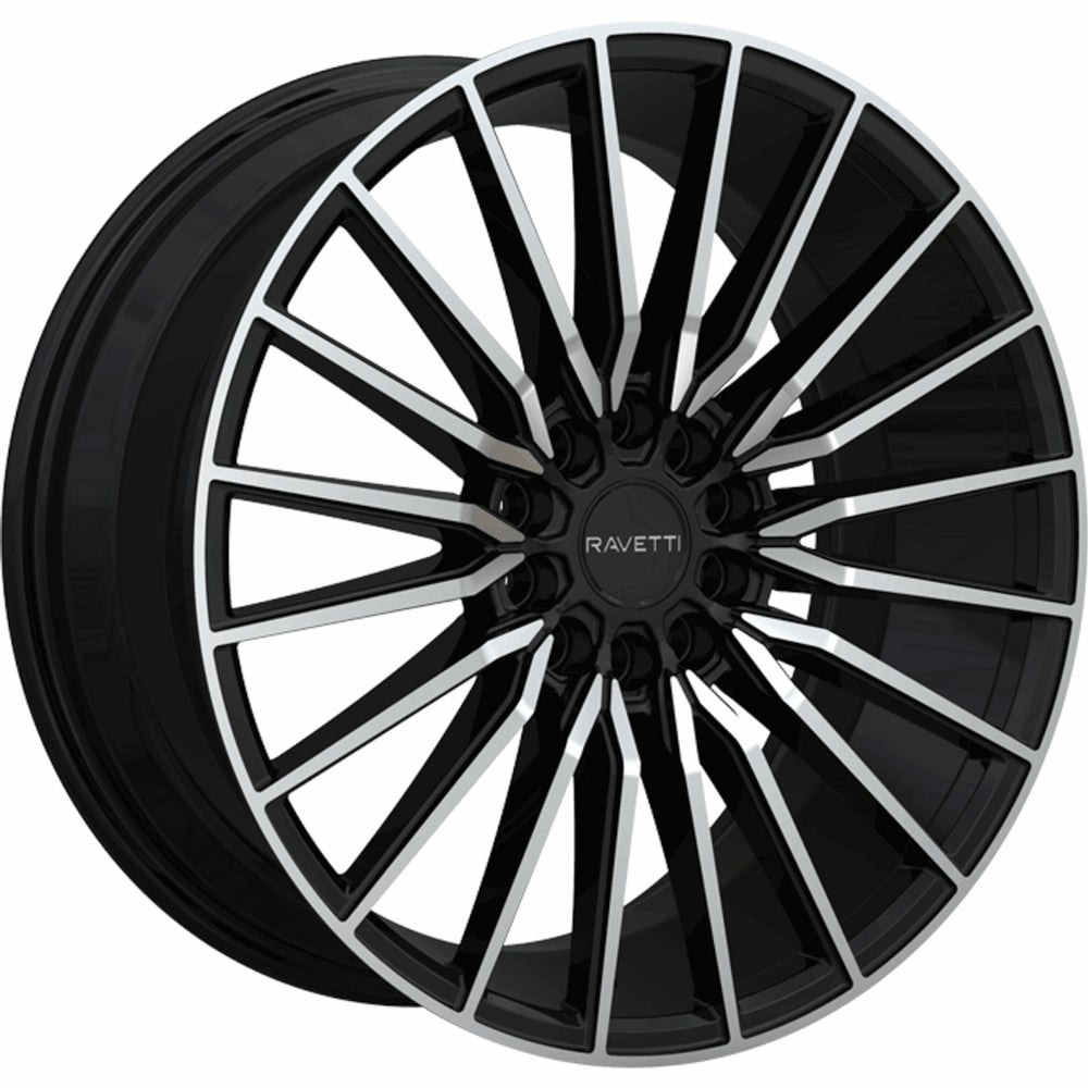 Ravetti M18 Black Machined Wheel