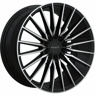 Ravetti M18 Black Machined Wheel