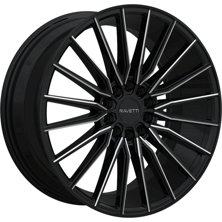 Ravetti M18 Black Milled Wheel
