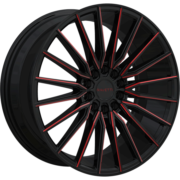 Ravetti M18 Black Red Milled Wheel