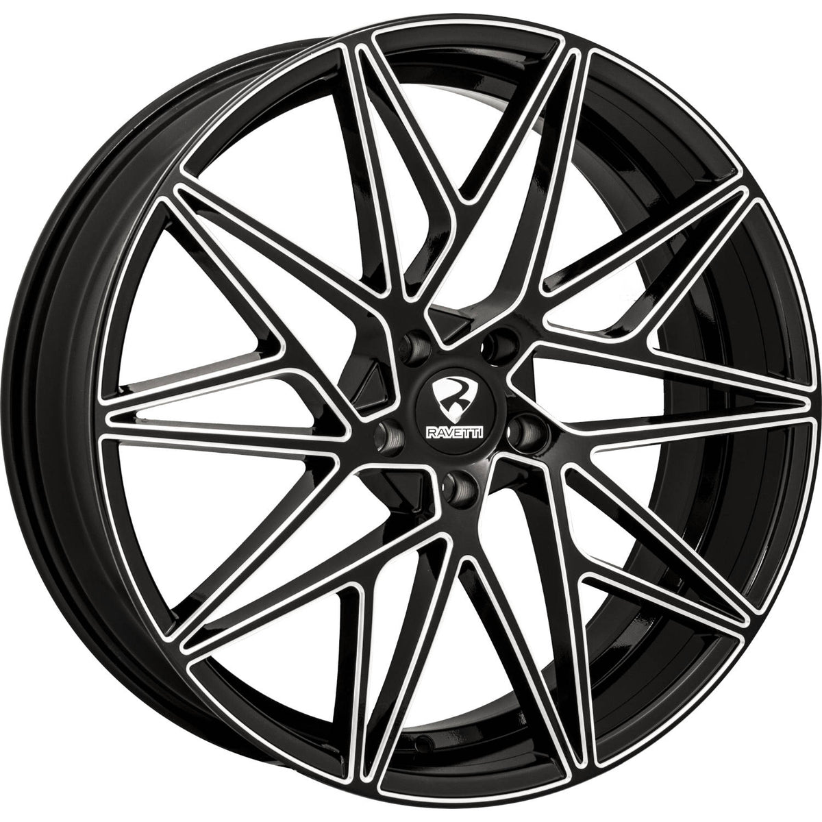 Ravetti M5 Black Milled Wheel