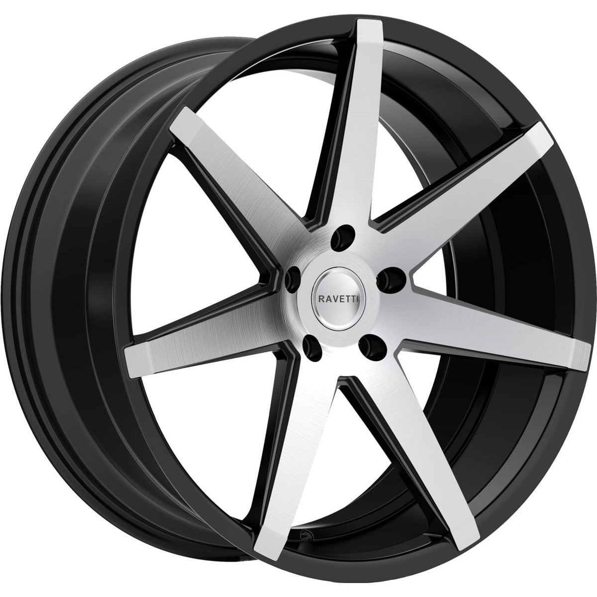 Ravetti M7 Black Machined Wheel