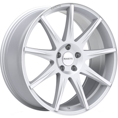 Ravetti M9 Silver Machined Wheel