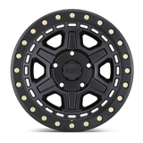 Black Rhino RENO 17x9 0mm Matte Black with Brass Bolts