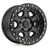 Black Rhino RENO 17x9 0mm Matte Black with Brass Bolts