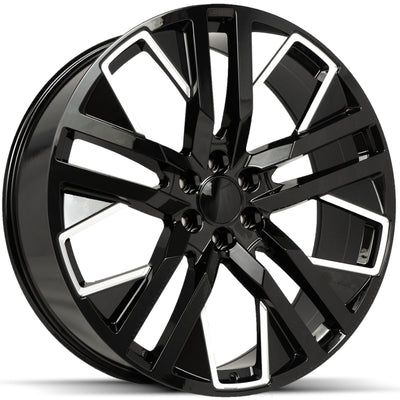 Replica C21 Black Milled Wheel