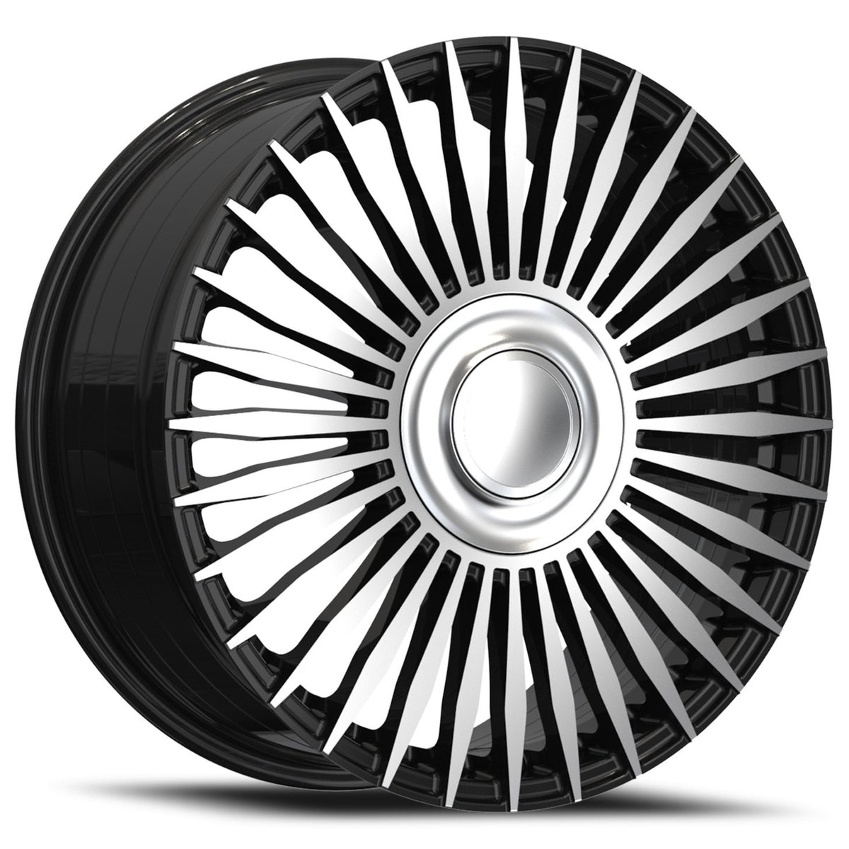 Replica MB01 Black Machined Wheel