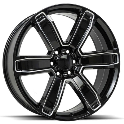 Replica RP050 Black Milled Wheel