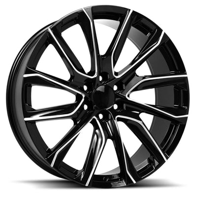 Replica RP052 Black Milled Wheel