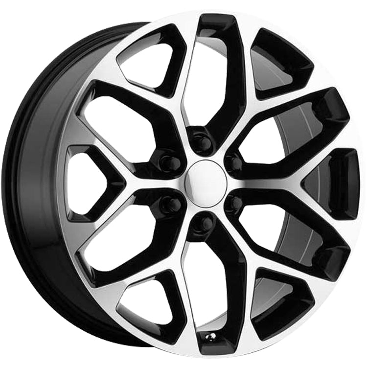 Replica RP09 Black Machined Wheel