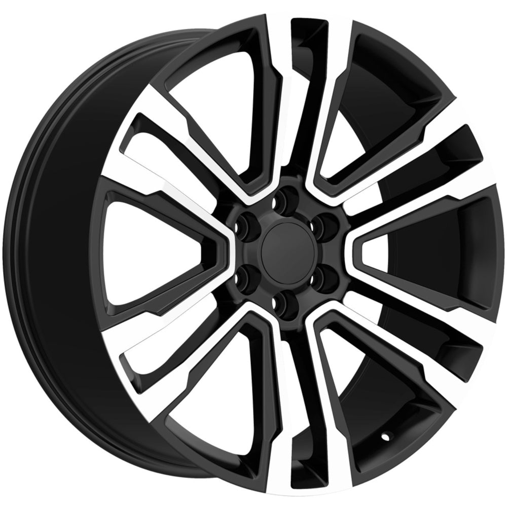 Replica RP10 Black Machined Wheel
