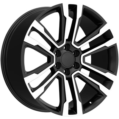 Replica RP10 Black Machined Wheel