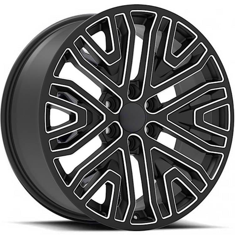 Replica RP14 Black Milled Wheel