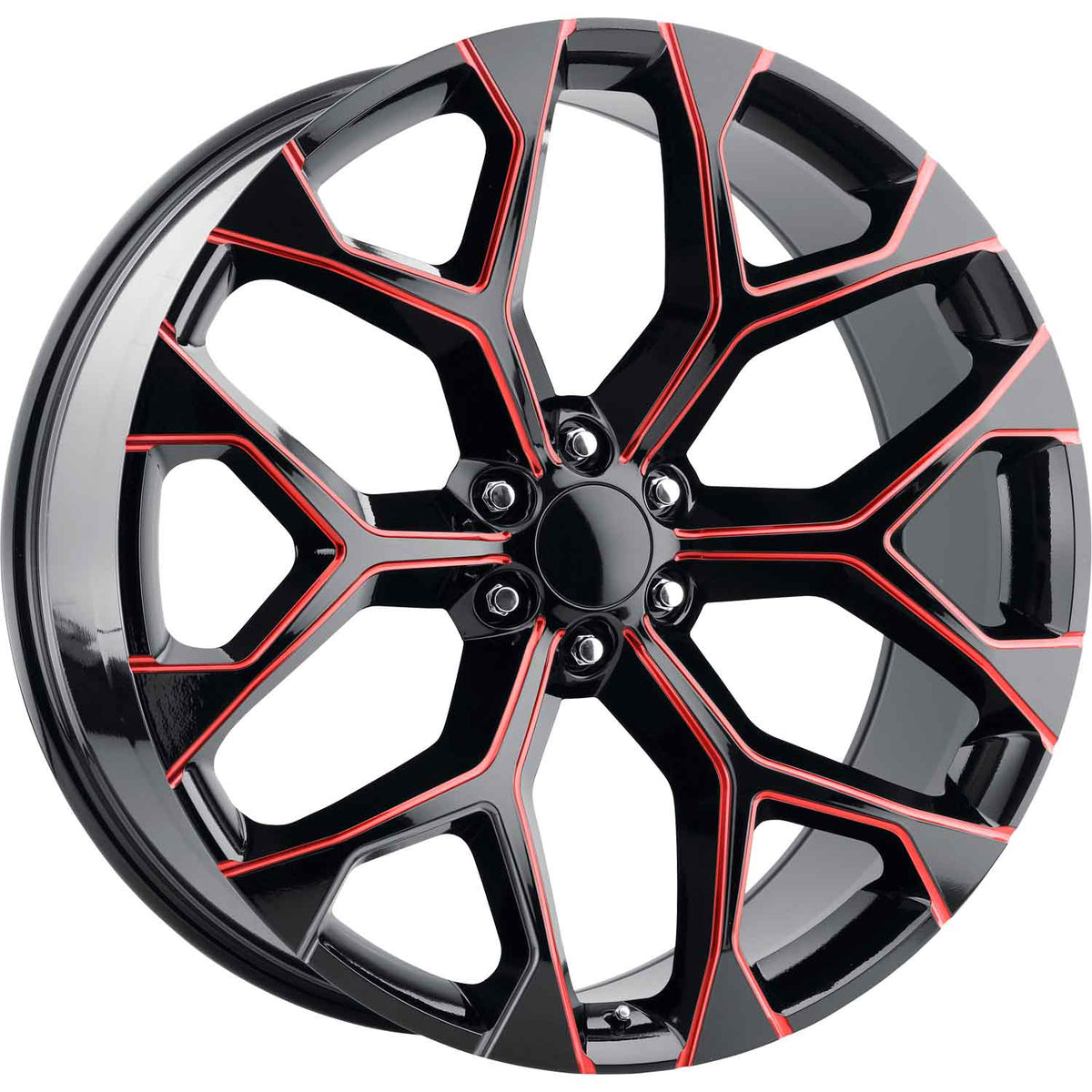 Replica Tech RT8 Black Red Milled Wheel